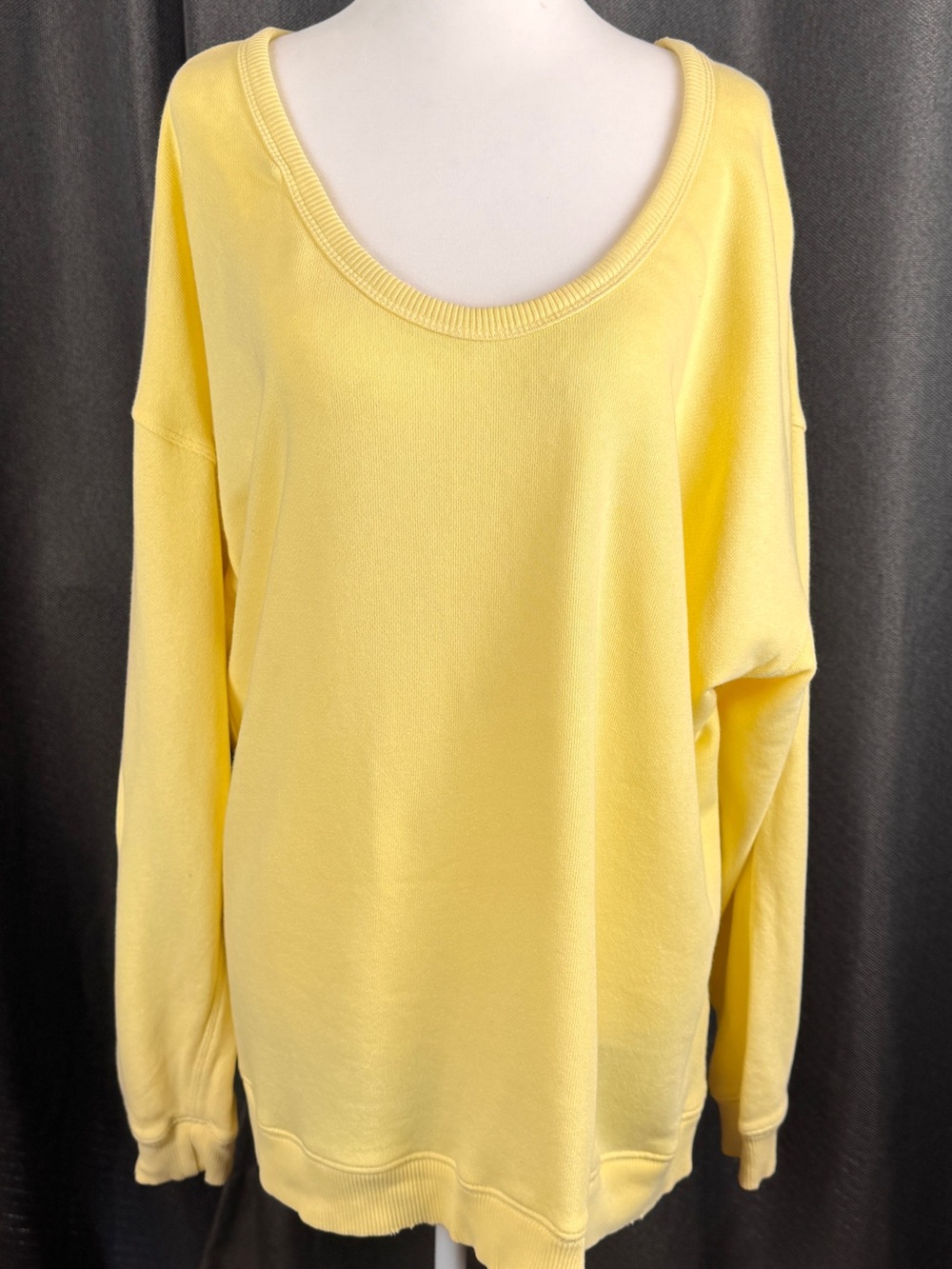 aerie Sunny Yellow Scoop-Neck Women's Sweatshirt